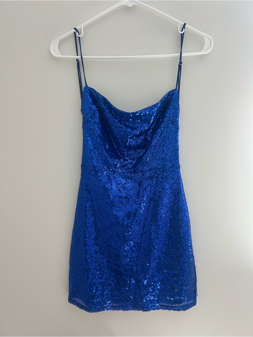 Lucy in the Sky Electric Blue Sequin Mini Dress